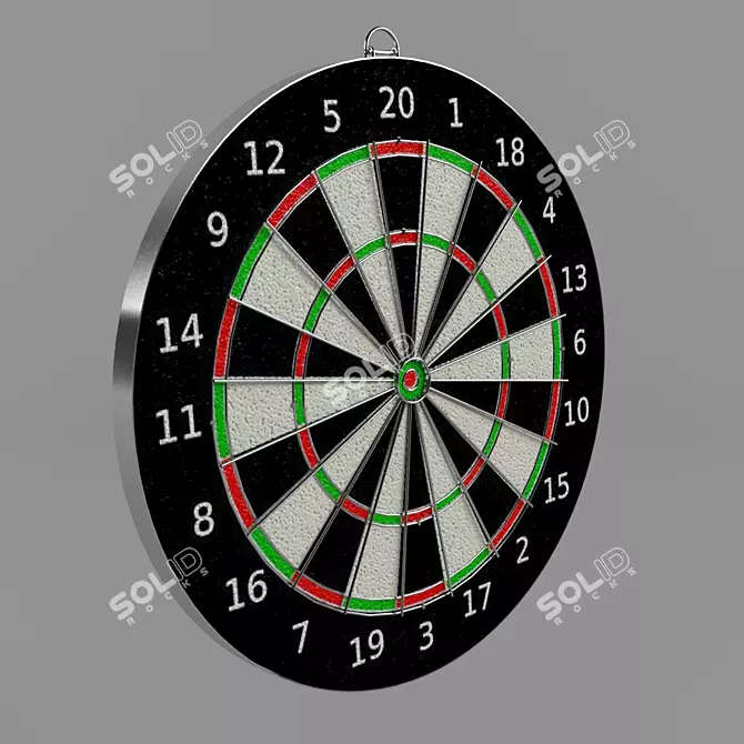 Precision Bullseye Target Darts 3D model image 1