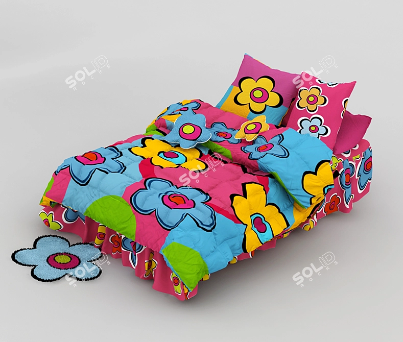 Cozy Dreams Baby Bedding 3D model image 1