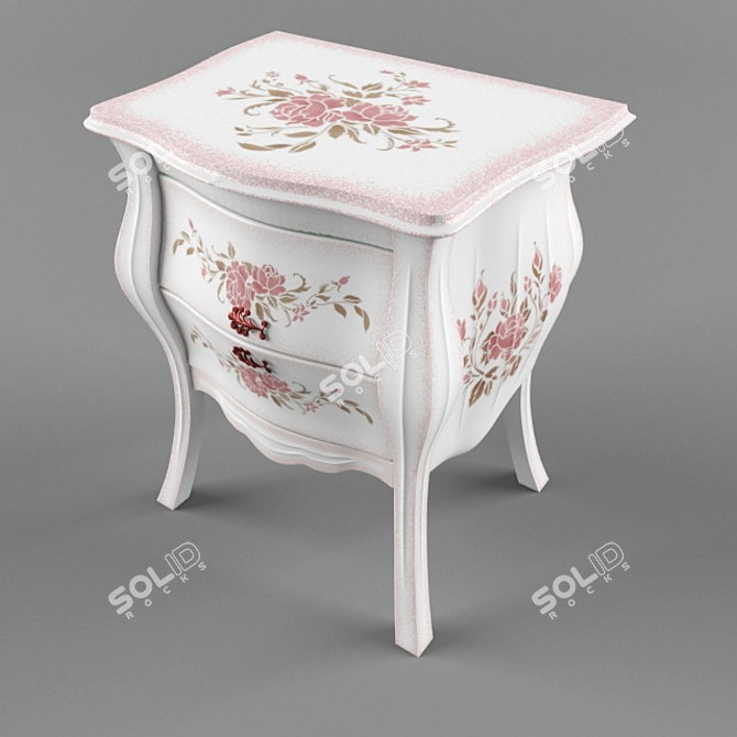 Provincial Bedside Table 3D model image 1