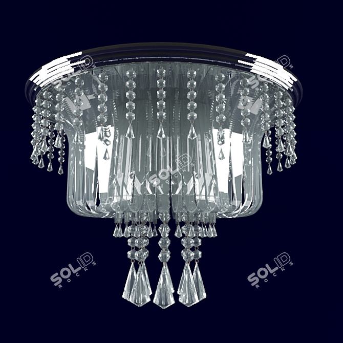 Crystal Chandelier: Elegant Lighting 3D model image 1