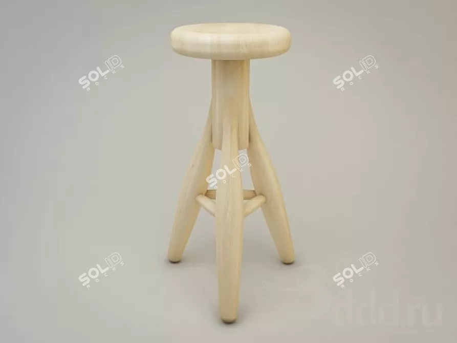 Sleek Eero Aarnio Rocket Stool 3D model image 1