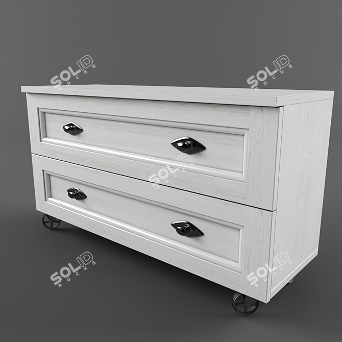 Mobile Drawer Chest on Wheels 3D model image 1