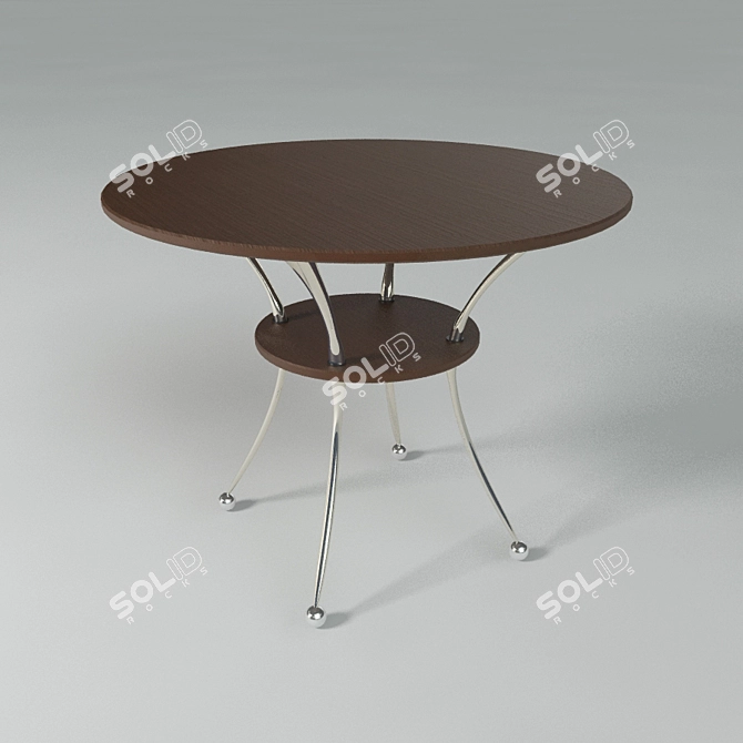 Sleek Espresso Coffee Table 3D model image 1