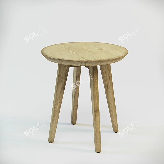 Elegant Round Side Table 618TR 3D model image 1