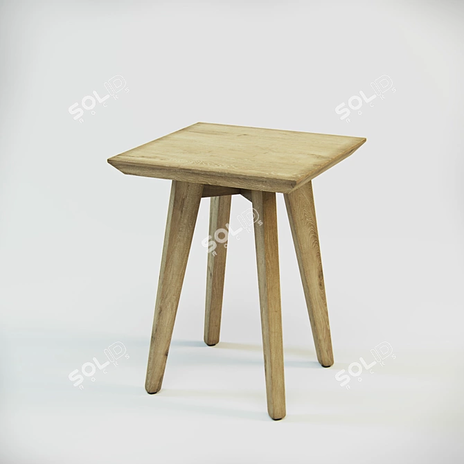 Minimalist Square Side Table 3D model image 1