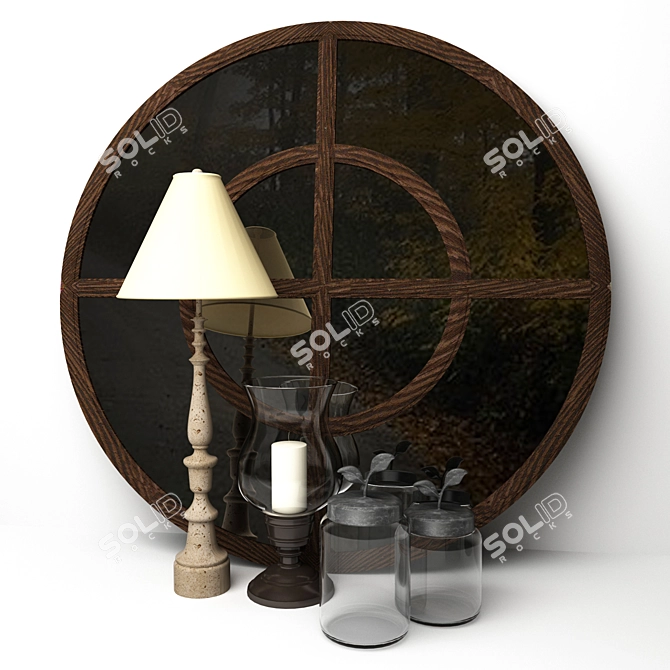 Elegant Home Decor Set 3D model image 1