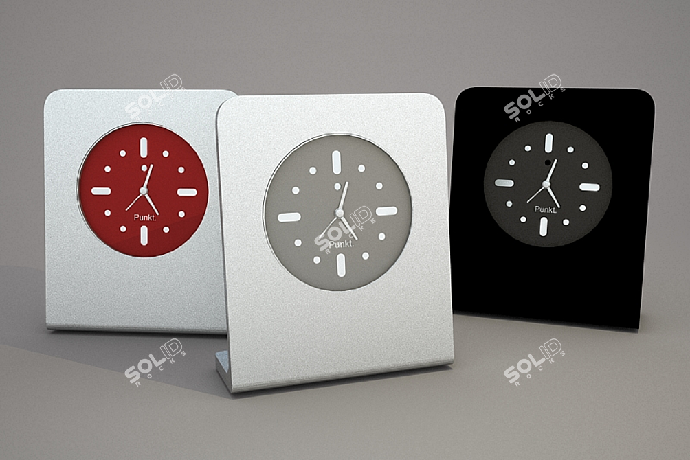 Minimalist Table Clock Punkt 3D model image 1