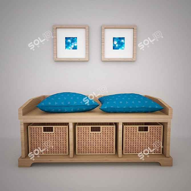 Modern Entryway Furniture Set 3D model image 1