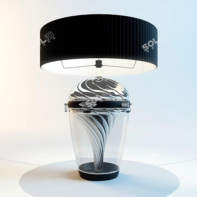 Sleek Spiral Lamp 3D model image 1