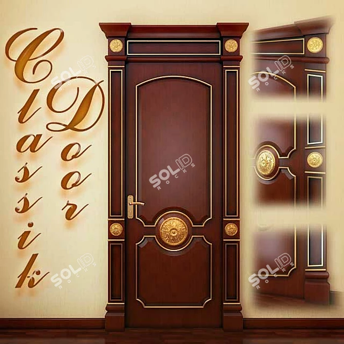 Title: Elegant Classic Door 3D model image 1