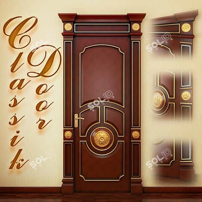 Title: Classic Custom Door 3D model image 1