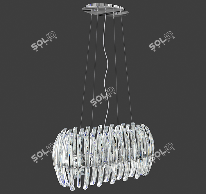 Eglo Drifter 8-Light Crystal Chandelier 3D model image 1