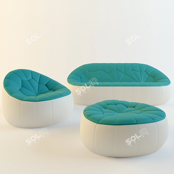 Ligne Roset Ottoman: Elegant and Stylish Footrest 3D model image 1