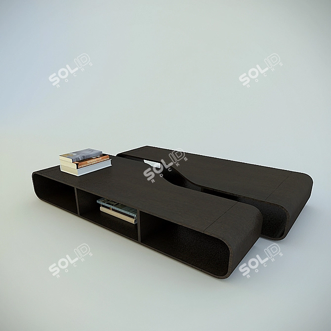 Italian Design: Memphis Low Table 3D model image 1