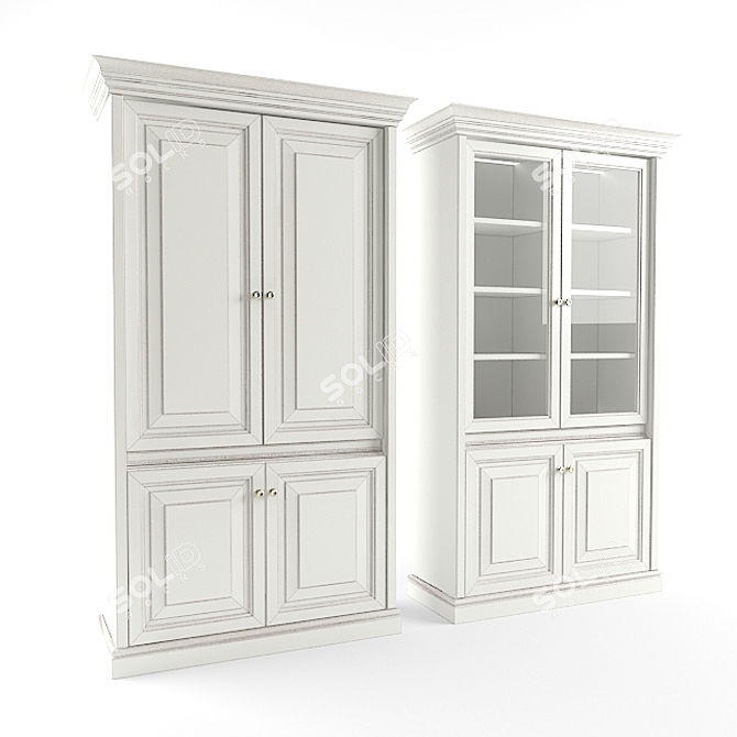 Elegant Classic Cabinet: Versatile Storage Solution 3D model image 1