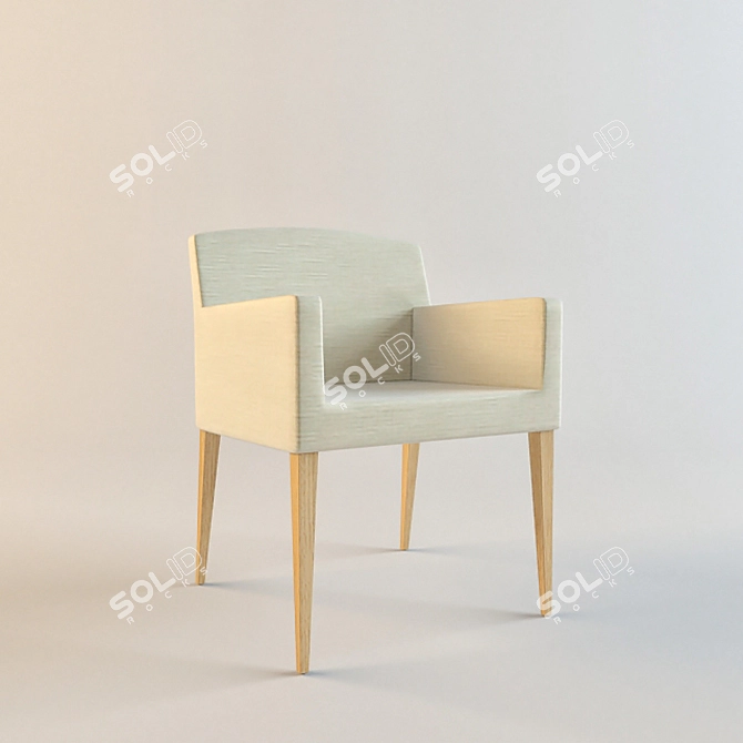 Elegant Cloe Chair 3D model image 1
