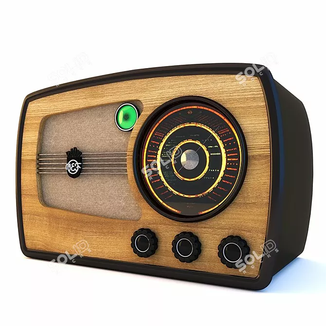 Vintage VEF-557 Radio Receiver 3D model image 1