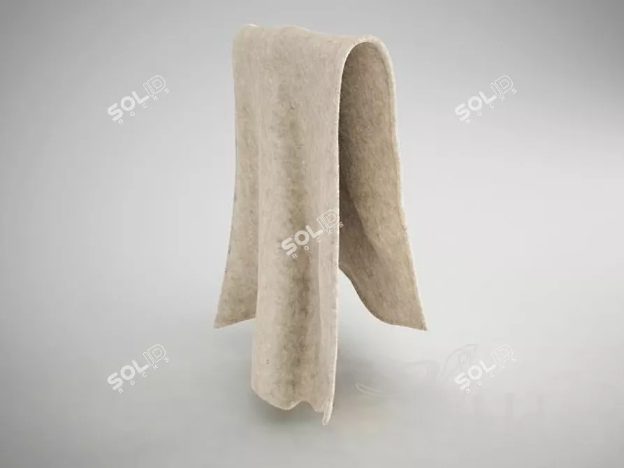 Zbrush Detailed Towel 3D model image 1