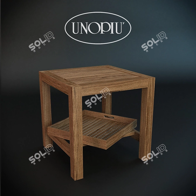 Teak Square Coffee Table: Morris 3D model image 1