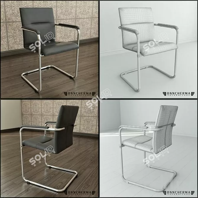 Elegant Comfort Chair: High-Detailed 3D Model 3D model image 1