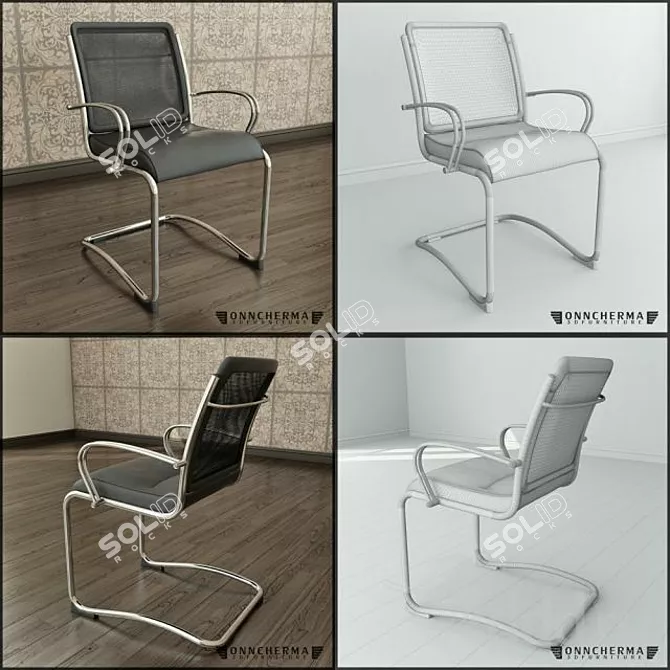 Modern High-Detail Chair 3D model image 1