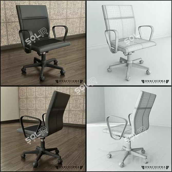 Sleek Modern Chair Design 3D model image 1