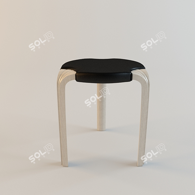 Sleek F600 Artek Stool 3D model image 1