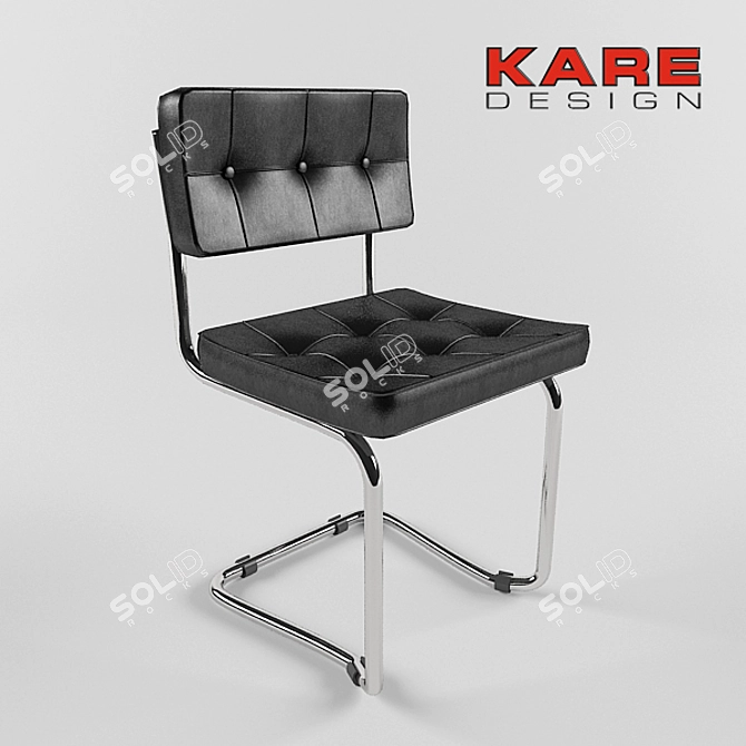 KARE Expo Black: Ergonomic Balance Chair 3D model image 1