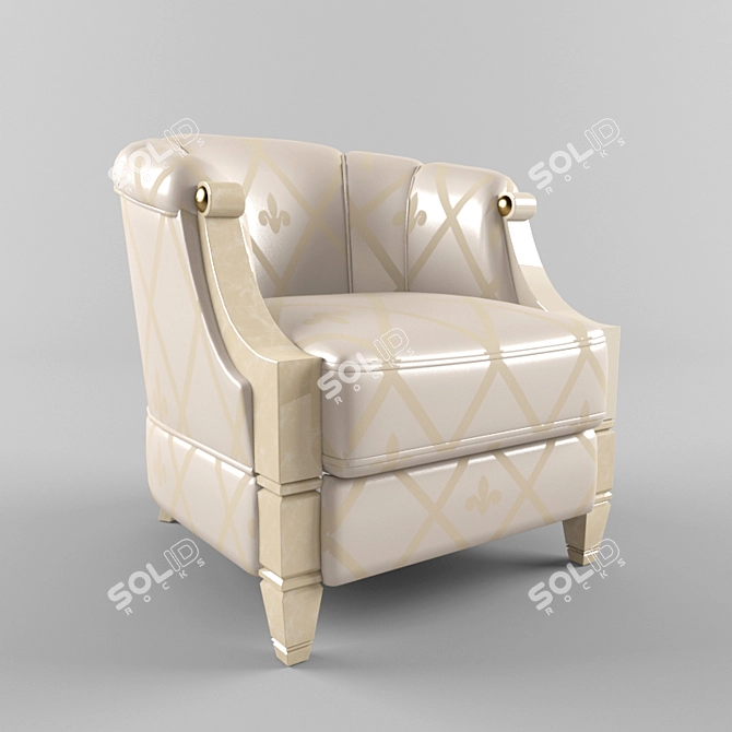 Luxury Turri T487P Chair 3D model image 1