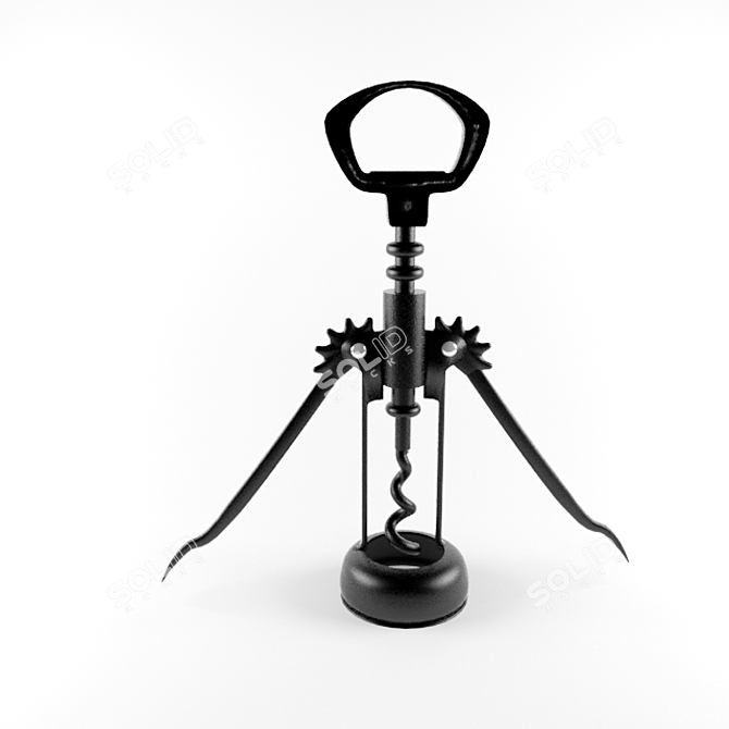 Title: Metal Corkscrew Opener 3D model image 1