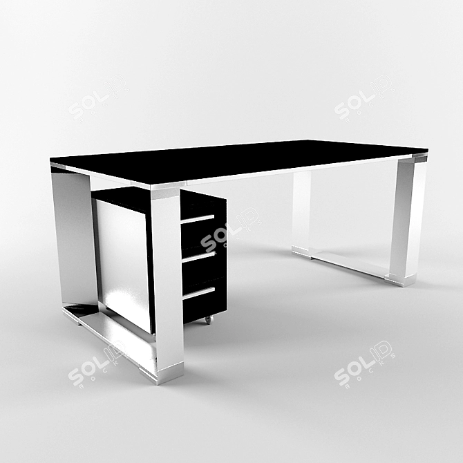 Classic Office Desk with Timeless Design 3D model image 1