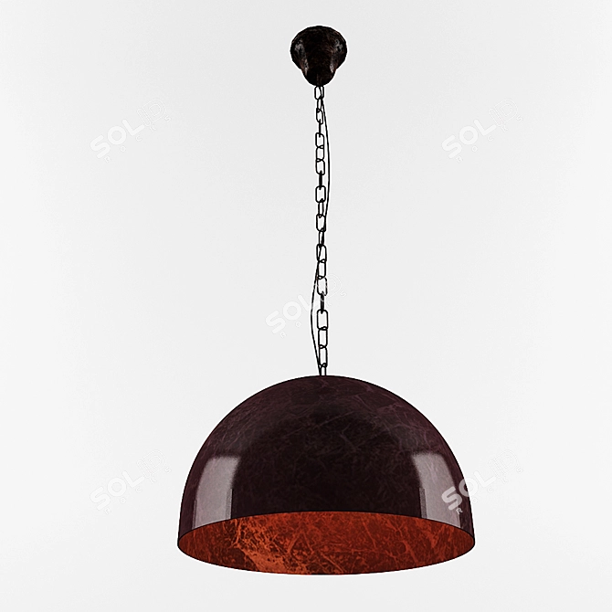 Half Dome Lamp Shade 3D model image 1