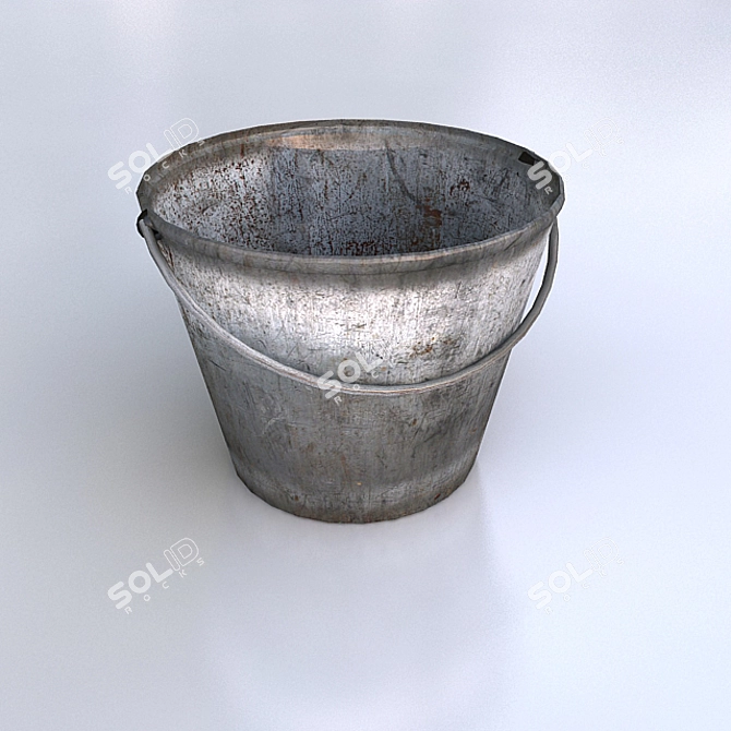 Versatile Plastic Bucket for Various Household Tasks 3D model image 1