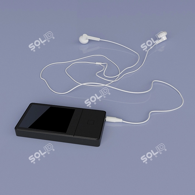 IRIVER MP3 Player with Headphones 3D model image 1