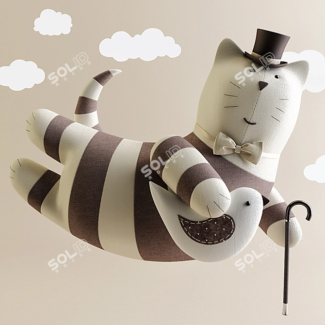 Playful Kitty Toy 3D model image 1