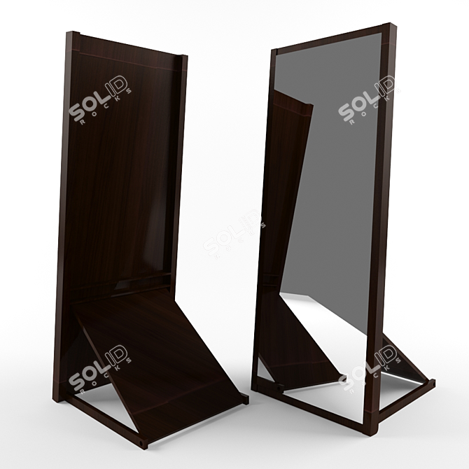 Floor Mirror with Adjustable Tilt 3D model image 1