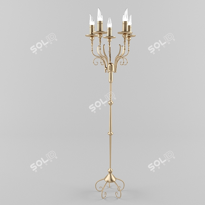 Title: Harmony 5-Light Floor Lamp 3D model image 1