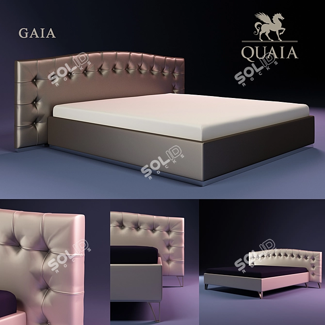 Title: Dual Bed Set: with Legs & Without 3D model image 1