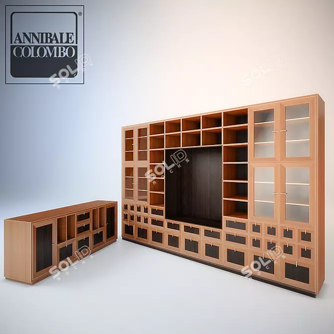 Elegant Annibale Colombo Wardrobe 3D model image 1