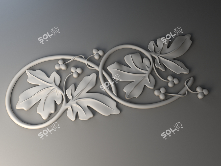 Ornamental Baguette Decor 3D model image 1