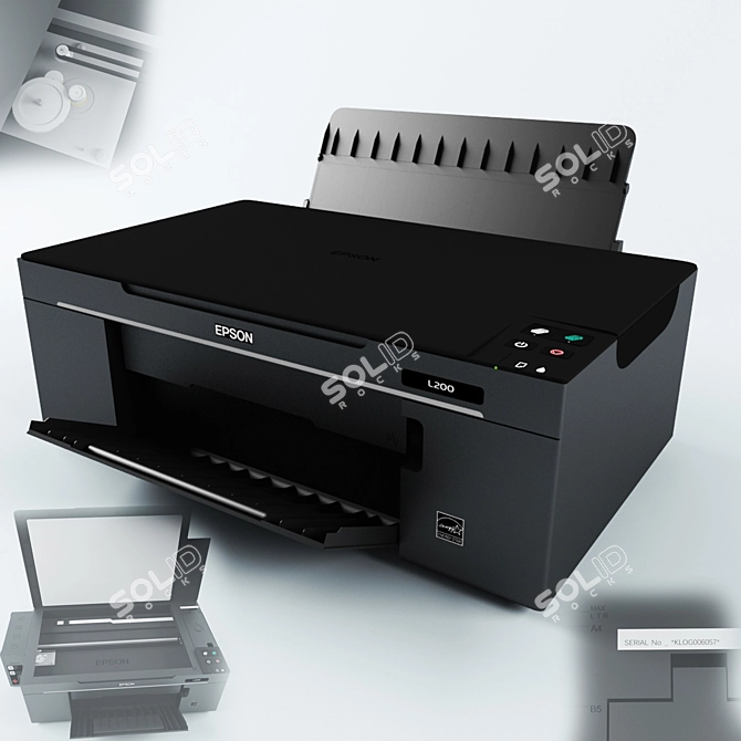 Multifunction Inkjet Printer: EPSON L200 3D model image 1