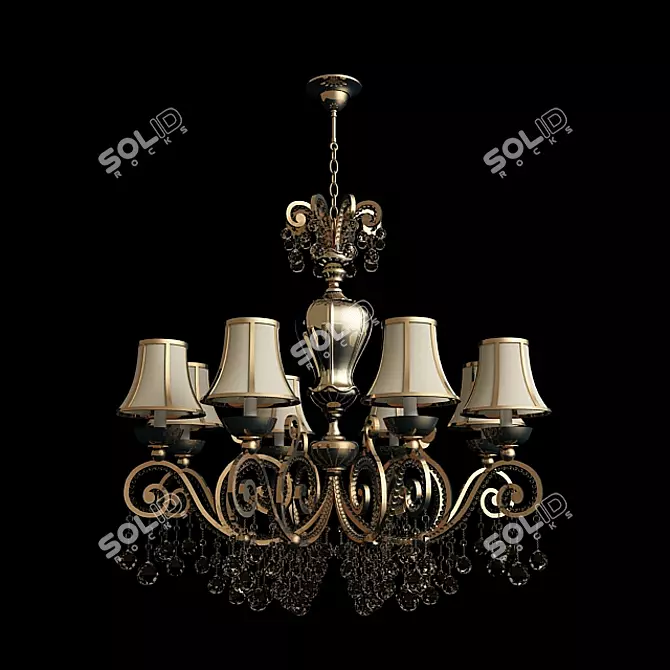 Title: Elegant Crystal Chandelier 3D model image 1