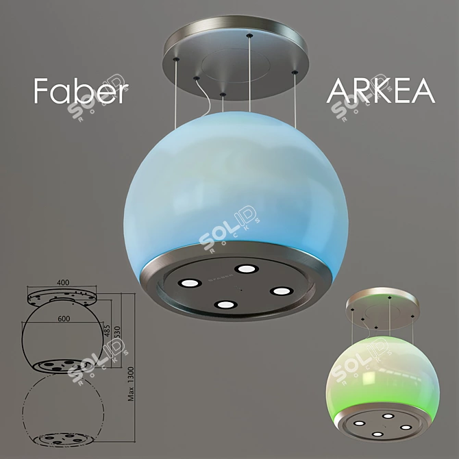 Faber ARKEA Extractor Hood 3D model image 1