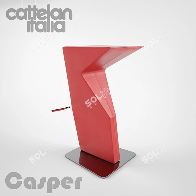 Modern Square Bar Stool 3D model image 1