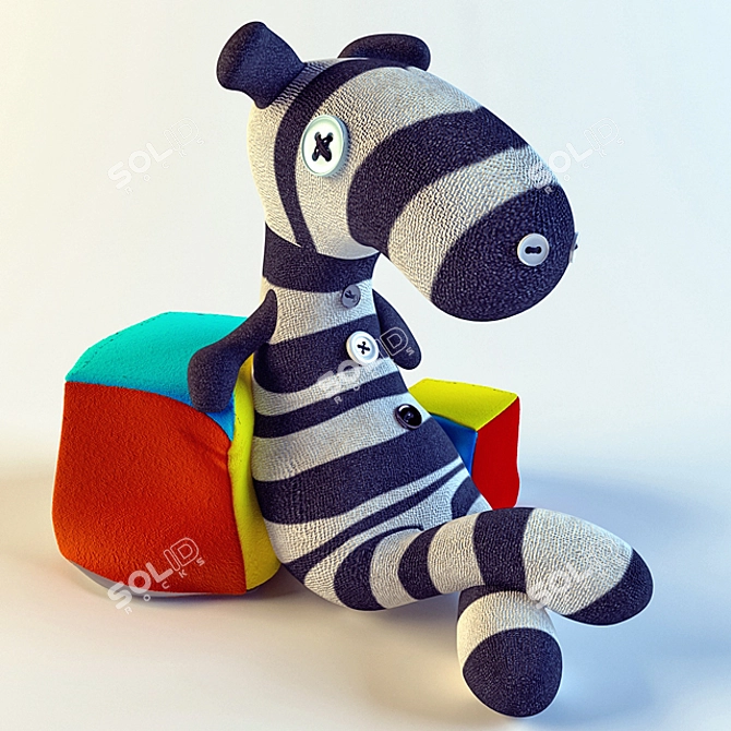 Striped Equine Dream 3D model image 1