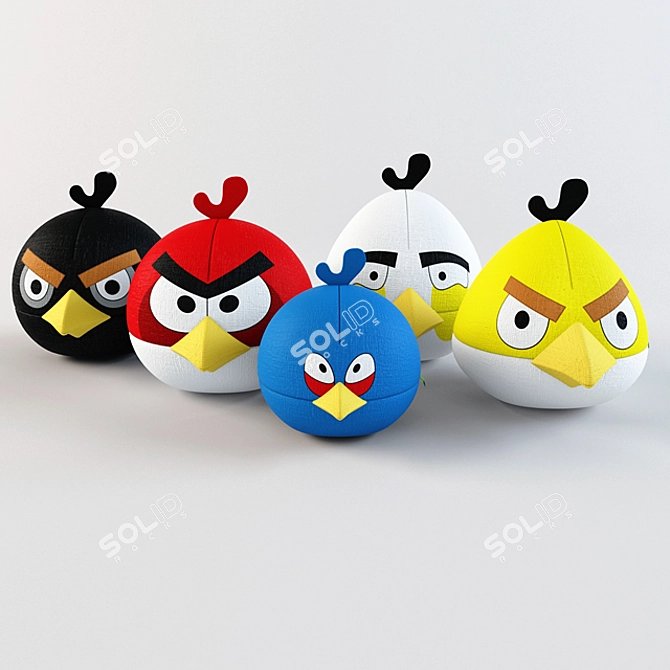 Title: Feather Frenzy: Angry Birds 3D model image 1