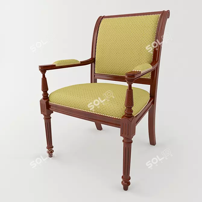 Elegant Armchair: Scappini & C / Capotavola 3D model image 1