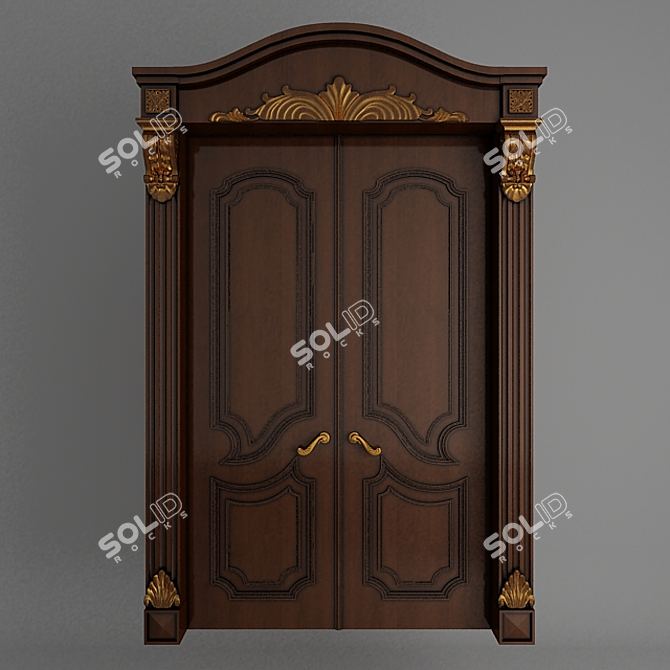 Elegant Entryway Door 3D model image 1