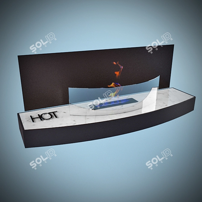 Modern Fireplace: Unknown Manufacturer 3D model image 1