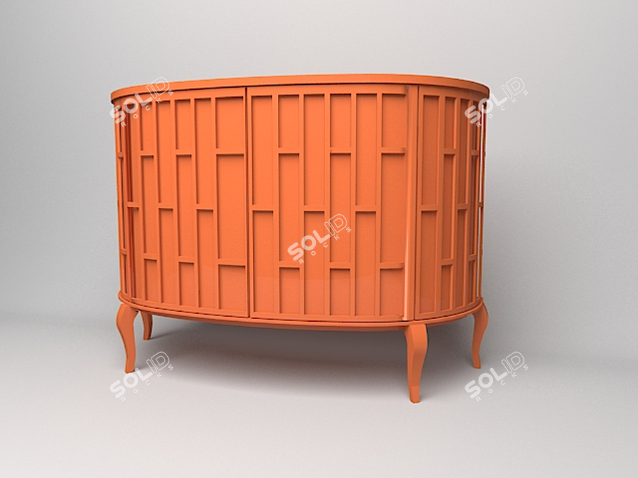 Versatile Wood Chest of Drawers 3D model image 1